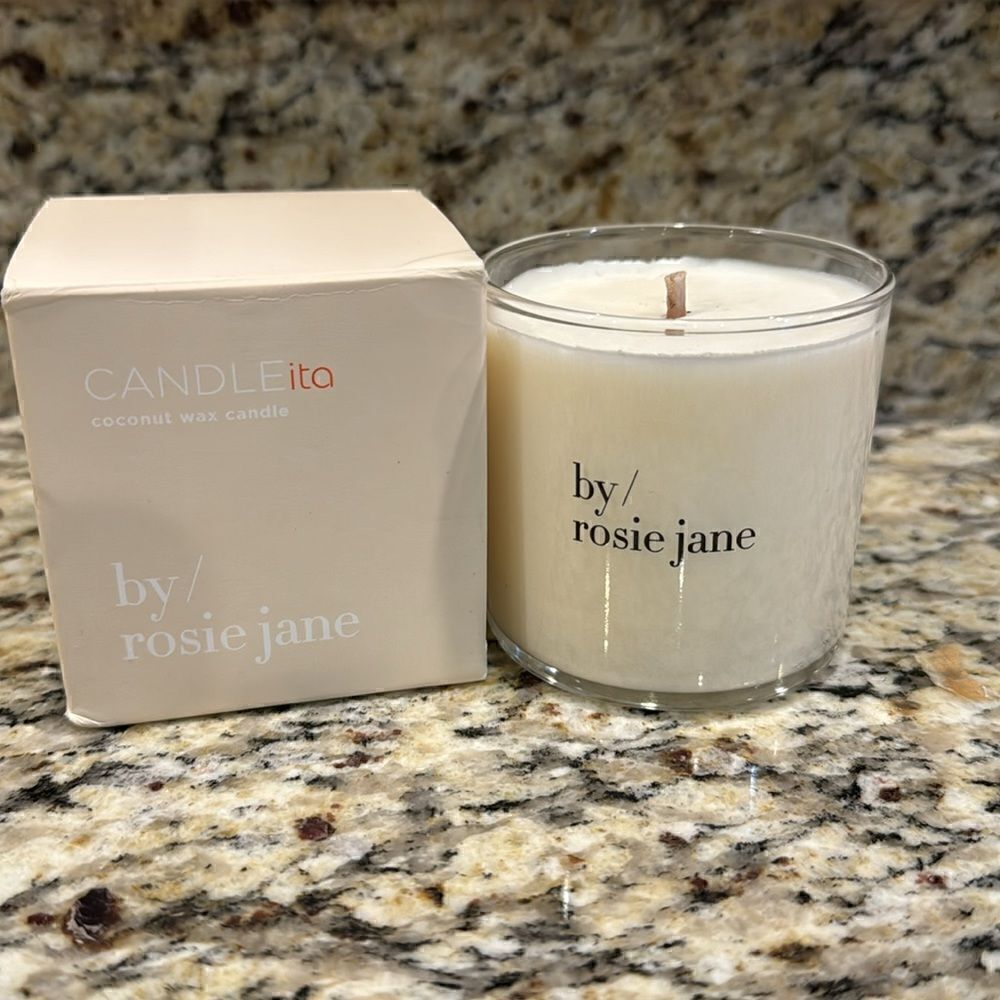 By Rosie Dulce Candle vanilla hinoki wood & nude musk brand nee in box